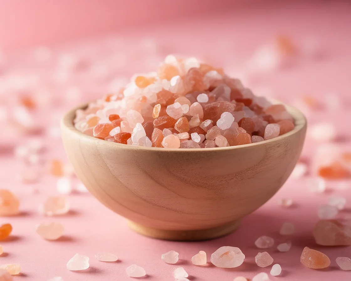 A glass of warm water with Himalayan salt, promoting detox and weight loss