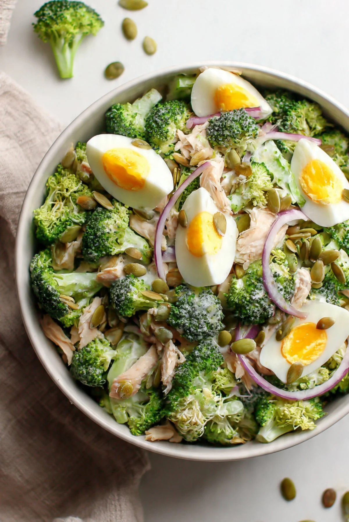 HIGH PROTEIN BROCCOLI SLICE SALAD