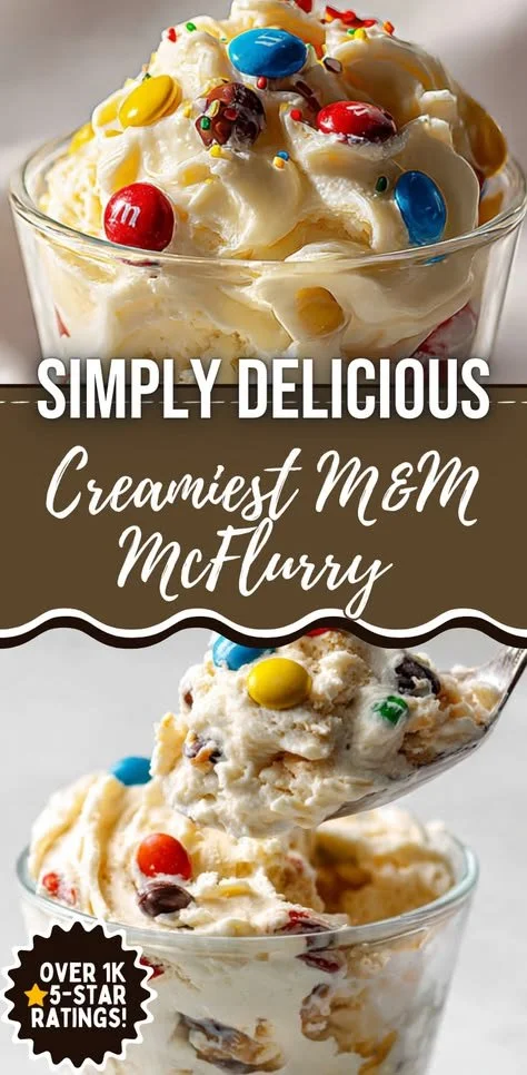 Homemade M&M McFlurry