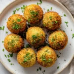 Crispy kataifi spanakopita balls filled with spinach and feta cheese